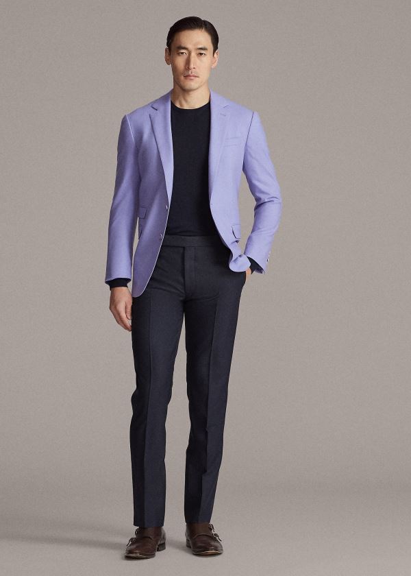 Pantalones Ralph Lauren Hombre Azul Marino - Gregory Wool - DENUS0362